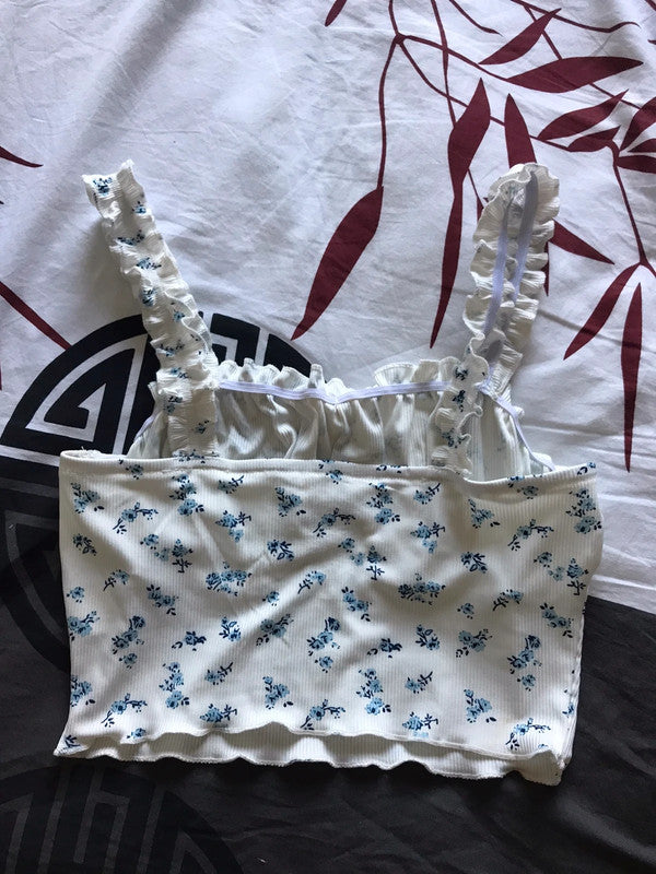 Crop top fleuri