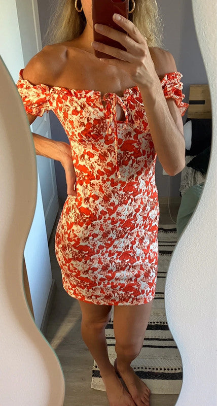 Robe d’été courte fleurie