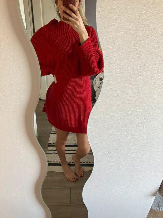Robe pull rouge