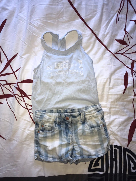 Short en jean et t-shirt