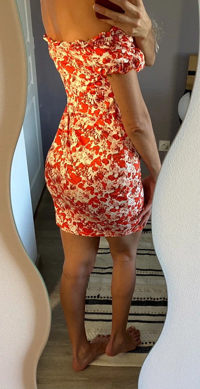 Robe d’été courte fleurie